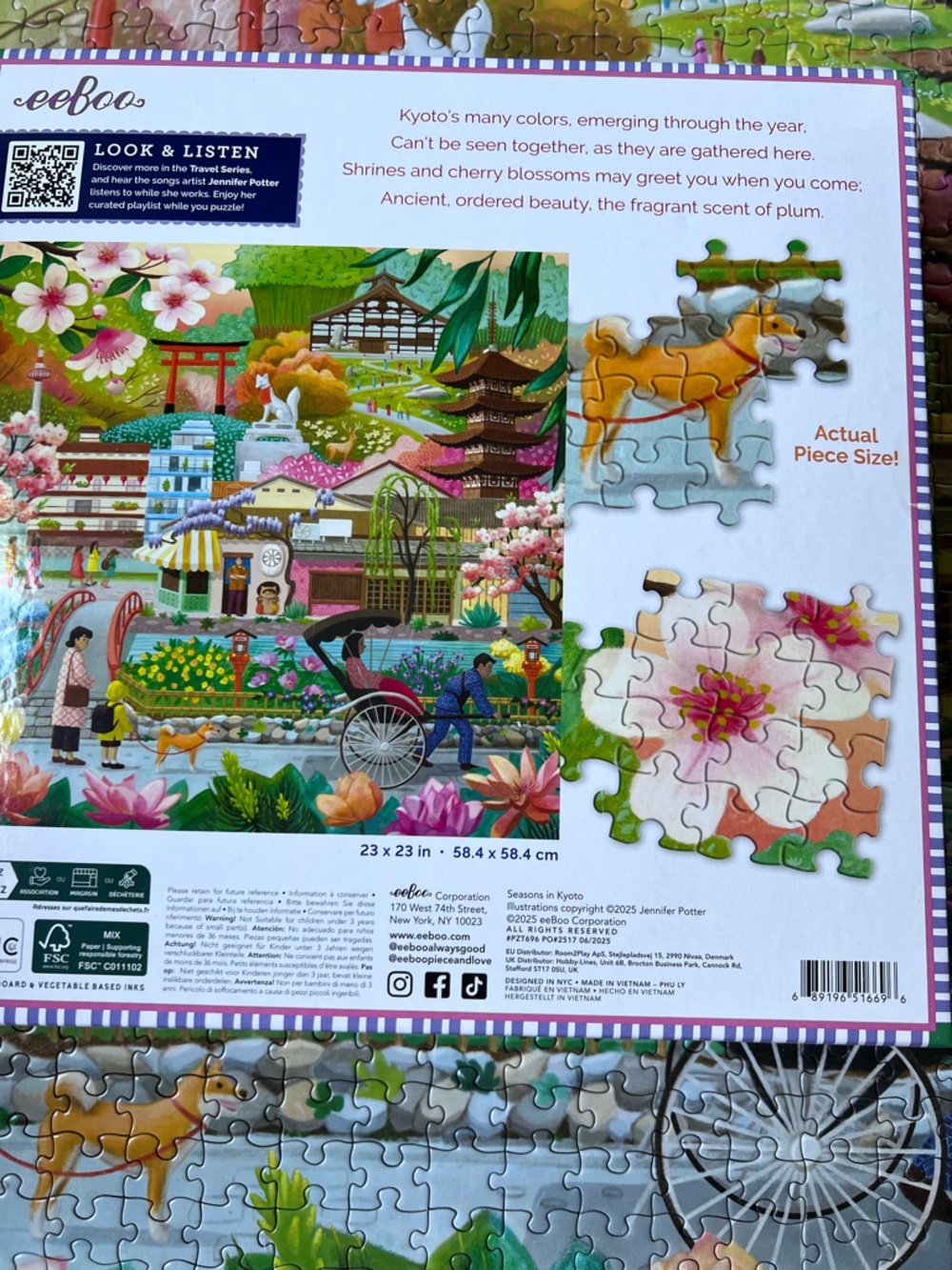 eeBoo 1000 pc puzzle Season in Kyoto - Picture 4 of 4